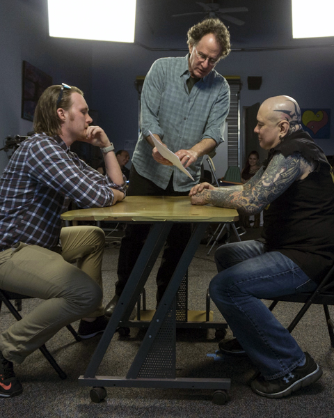 Randy Kovitz coaching actors in a workshop
